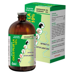 Cicloplus LA 10% 500ml Oxitetraciclina Diclofenaco Antibiotico Inyectable, Labet