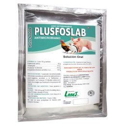  Plusfoslab 100gr Fructuosa difosfato Antibiotico Polvo Soluble, Labet 25.423729 Plusfoslab 100gr Fructuosa difosfato Antibiotic