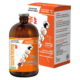 Sulfatropin NF 100ml Sulfadoxina Trimetropim Antibiotico Amplio Espectro Inyectable, Labet