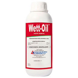 Wett Oil 1L Aceite Agricola Vegetal de Soya Coadyuvante Encapsulador Pesticidas, CAISAC