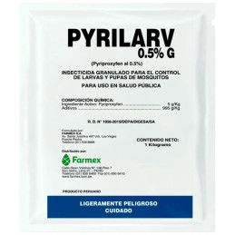 Pyrilarv 0.5% 1Kg Pyriproxyfen Insecticida Granulado Salud Publica, Farmex