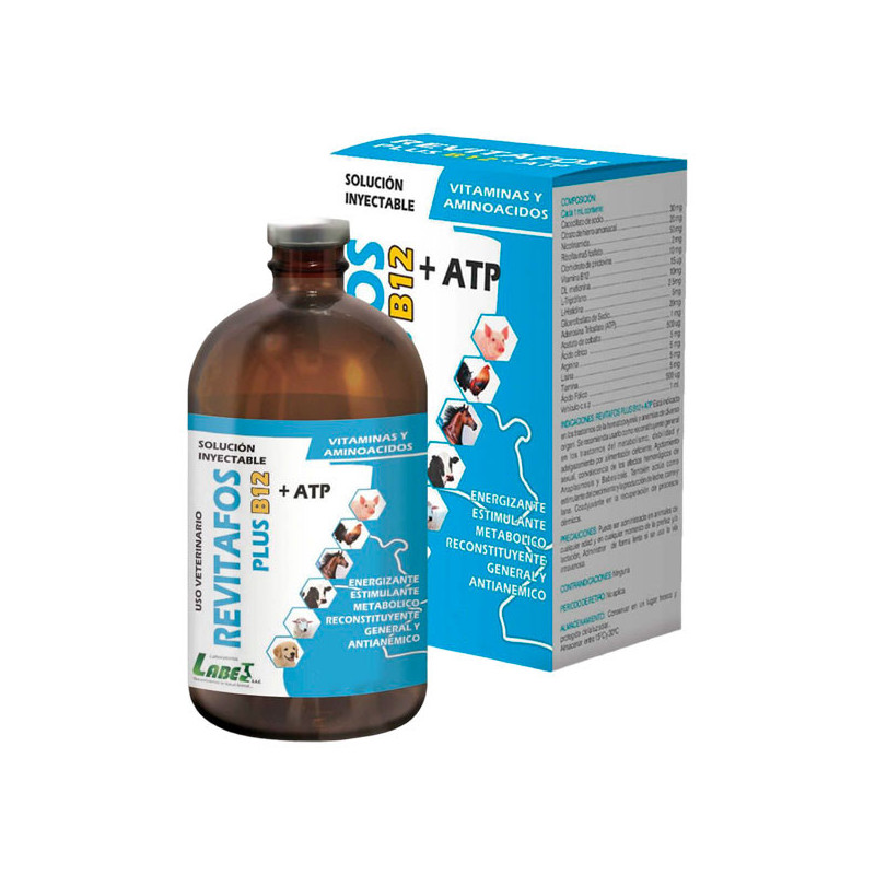  Revitafos Plus B12+ATP 50ml Reconstituyente Vitaminico Aminoacidos Inyectable, Labet 23.728814 Revitafos Plus B12+ATP 50ml Reco