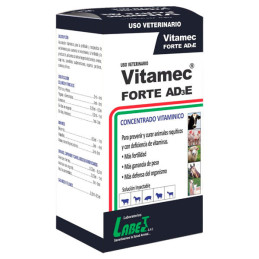  Vitamec Forte AD3E 250ml Concentrado Vitaminico Inyectable, Labet 109.322034 Vitamec Forte AD3E 250ml Concentrado Vitaminico In