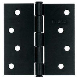  Bisagras cuadrada 4" Acero Negro Mate Capuchina CPlana 2.5mm Hermex 46709 5.084746 Bisagras cuadrada 4" Acero Negro Mate Capuch
