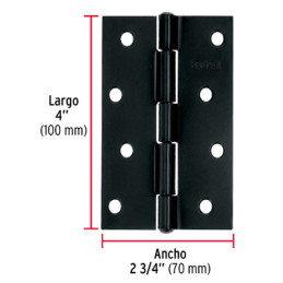  Bisagras Rectangular 4" x2-3/4" Acero Negro CMbola 1.8mm Hermex 45638 3.389831 Bisagras Rectangular 4" x2-3/4" Acero Negro CMbo