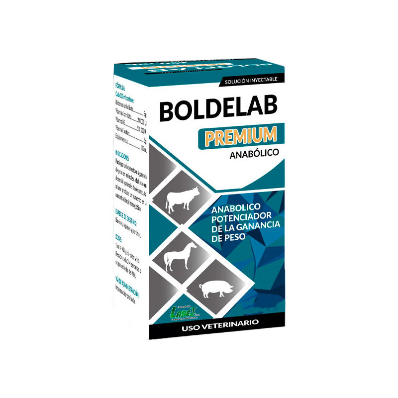  Boldelab Premium 50ml Hormona Boldenona Vitaminas Uso Veterinario Inyectable, Labet 52.542373 Boldelab Premium 50ml Hormona Bol