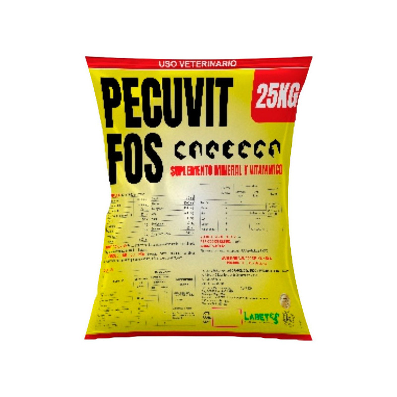  Pecuvit FOS 25Kg Suplemento Vitaminico Sales Minerales Nutricion Animal Polvo Soluble, Labet 364.40678 Pecuvit FOS 25Kg Supleme