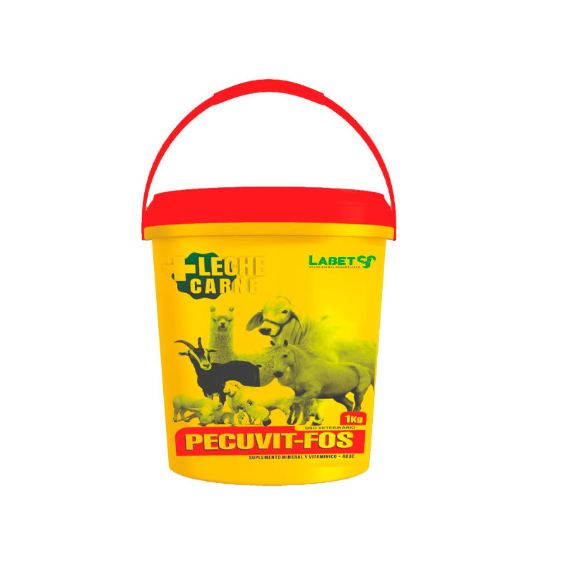  Pecuvit FOS 1Kg Pack x 24Baldes Suplemento Vitaminico Sales Minerales Nutricion Animal Polvo Soluble, Labet 307.627119 Pecuvit 