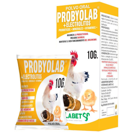  Probyolab+Electrolitos 10gr Caja x 50Sobres Probioticos Suplemento Vitaminico Polvo Soluble, Labet 105.084746 Probyolab+Electro