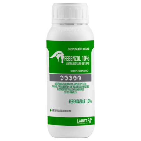 Febenzol 10% 500ml Fenbendazol Antiparasitario Interno Susp Oral, Labet 45.762712 Febenzol 10% 500ml Fenbendazol Antiparasitari