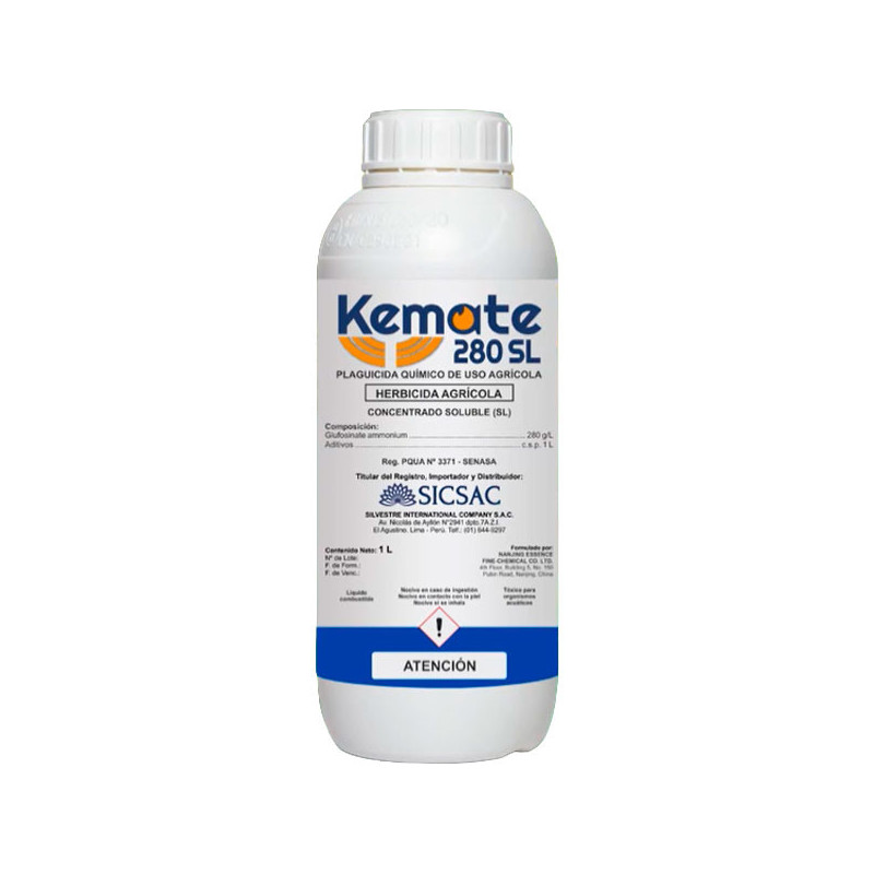  Kemate 1L Glufosinate de Amonio Herbicida Post emergente SICompany 38.135593 Kemate 1L Glufosinate de Amonio Herbicida Post eme
