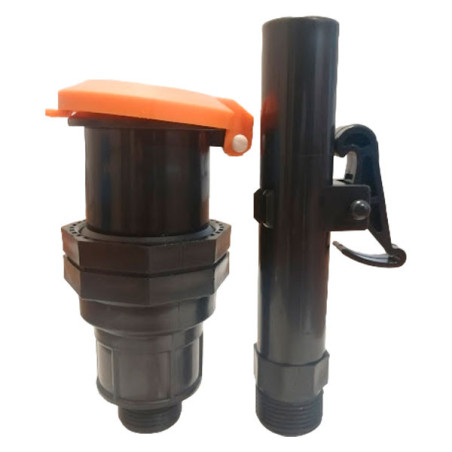  Valvula de Acople Rapido Irrigation System PP 1" con Llave Bayoneta para Hidrante de Riego 23.728814 Valvula de Acople Rapido I