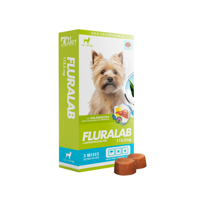 Fluralab 112.5mg Perros 2Kg a 4.5 Hepatoprotector Antipulgas Tableta Oral, Labet 81.355932 Fluralab 112.5mg Perros 2Kg a 4.5 He Fluralab 112.5mg Perros 2Kg a 4.5 Hepatoprotector Antipulgas Tableta Oral, Labet 81.355932 Fluralab 112.5mg Perros 2Kg a 4.5 He
