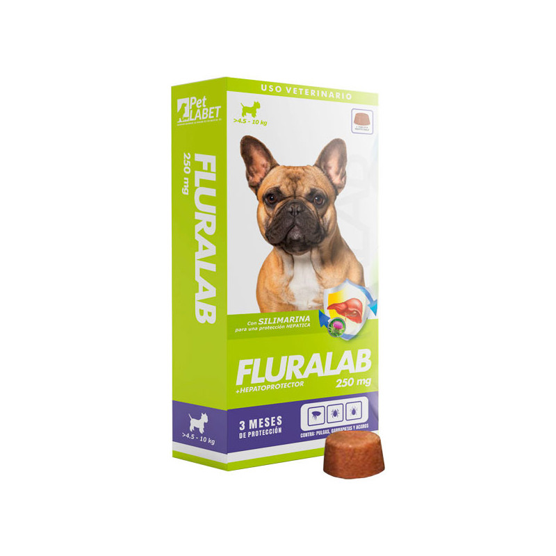 Fluralab 250mg Perros 4Kg a 10 Hepatoprotector Antipulgas Tableta Oral, Labet 89.830508 Fluralab 250mg Perros 4Kg a 10 Hepatopr