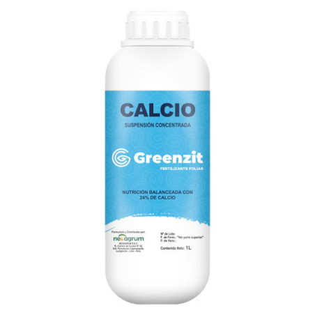  Greenzit Calcio 1L, Fertilizante liquido de Calcio y (Mg, B, Cu, Fe, Mn, Mo y Zn), Neoagrum 24.576271 Greenzit Calcio 1L, Ferti