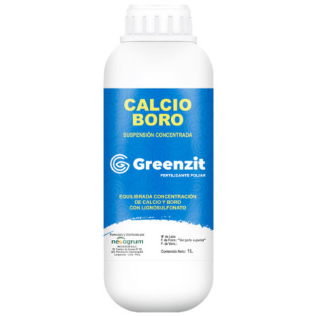  Greenzit Calcio Boro 1L, Fertilizante foliar Calcio Boro y bajo Nitrogeno, Neoagrum 25.423729 Greenzit Calcio Boro 1L, Fertiliz