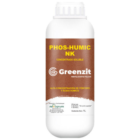  Greenzit Phos-Humic NK 1L Nutriente folia Concentrado fosforo y extracto humico, Neoagrum 25.423729 Greenzit Phos-Humic NK 1L N
