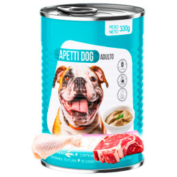  ApettiDog Adulto 330gr Pack Caja x 24Latas Pate Sabor Pollo Alimento Caninos, Labet 141.525424 ApettiDog Adulto 330gr Pack Caja
