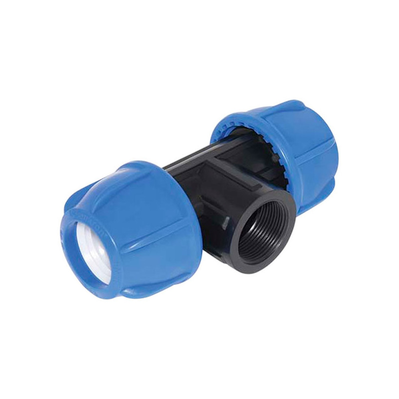  Enlace Tee Rosca Hembra 63X2"X63MM Riego HDPE PN16 SENKRON 26.271186 Enlace Tee Rosca Hembra 63X2"X63MM Riego HDPE PN16 SENKRON