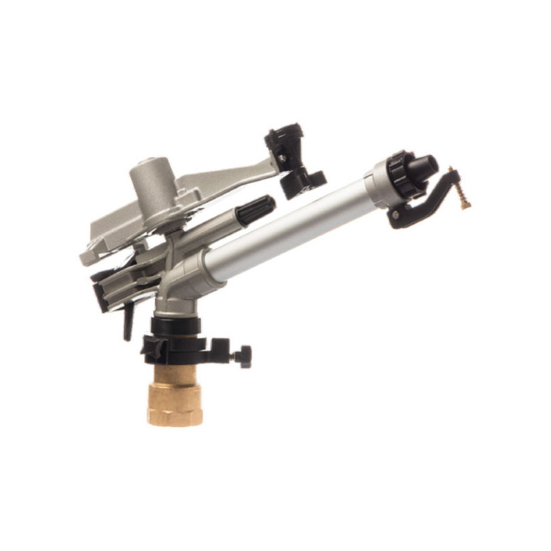  Aspersor Tipo Cañon Sime Duplex 2" Alcance Radio 20 a 43M Riego Sectorial y Circular 2 Boquillas Plastica 697.457627 Aspersor T