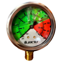  Manometro de Glicerina 0-70BAR 0-1000PSI DN63 Conexion 1/4 Jacto 195.762712 Manometro de Glicerina 0-70BAR 0-1000PSI DN63 Conex