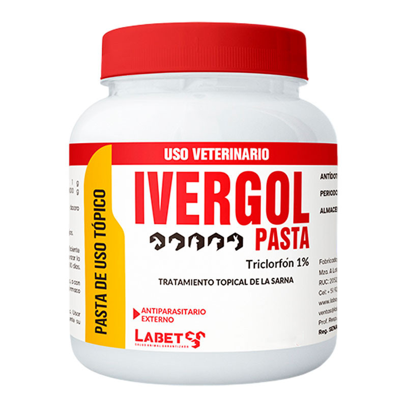 Ivergol Pasta 200gr Triclorfon Antiparasitario Antisarna Uso Topico, Labet 40.677966 Ivergol Pasta 200gr Triclorfon Antiparasit Ivergol Pasta 200gr Triclorfon Antiparasitario Antisarna Uso Topico, Labet 40.677966 Ivergol Pasta 200gr Triclorfon Antiparasit