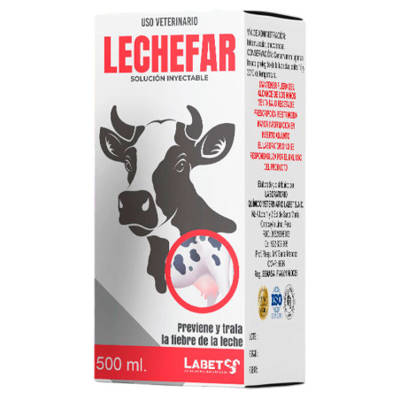  Lechefar 500ml Borogluconato Calcio Magnesio Reconstituyente Nutricional Inyectable, Labet 39.830508 Lechefar 500ml Boroglucona