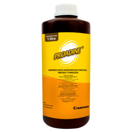  Proadine 1L Desinfectante Iodoforo Bactericida Viricida Fungicida Uso Veterinario, Montana 66.949153 Proadine 1L Desinfectante 