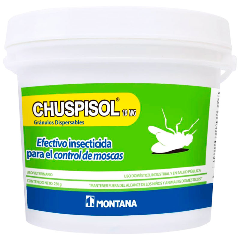 Chuspisol 10WG 250gr Insecticida Accion Contacto Ingestion Mosca Domestica, Montana 104.237288 Chuspisol 10WG 250gr Insecticida Chuspisol 10WG 250gr Insecticida Accion Contacto Ingestion Mosca Domestica, Montana 104.237288 Chuspisol 10WG 250gr Insecticida