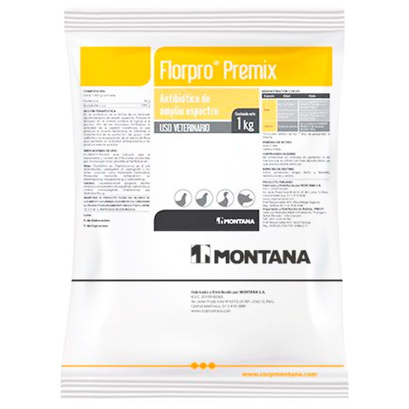 Florpro Premix 1Kg Florfenicol Antibiotico Amplio Espectro Avicultura Porcicultura, Montana 46.610169 Florpro Premix 1Kg Florfe Florpro Premix 1Kg Florfenicol Antibiotico Amplio Espectro Avicultura Porcicultura, Montana 46.610169 Florpro Premix 1Kg Florfe
