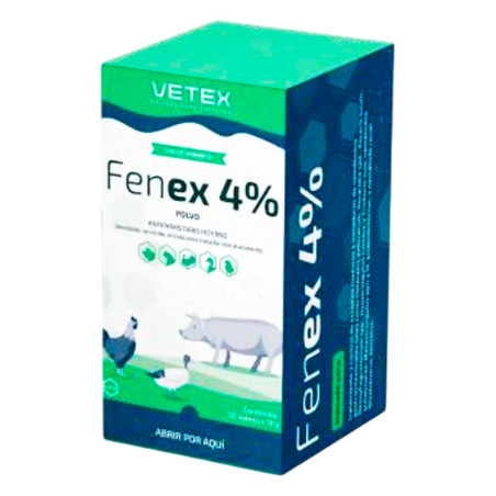  Fenex 4% 10gr x 50Sobres Fenbendazol Antiparasitario Premezcla, Vetex 65.254237 Fenex 4% 10gr x 50Sobres Fenbendazol Antiparasi