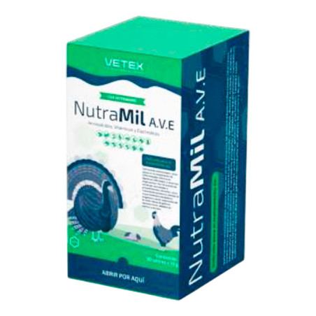  NutraMil A.V.E 10gr x 50Sobres Arginina Metionina Reconstituyente Vitaminico Polvo Soluble, Vetex 50 NutraMil A.V.E 10gr x 50So
