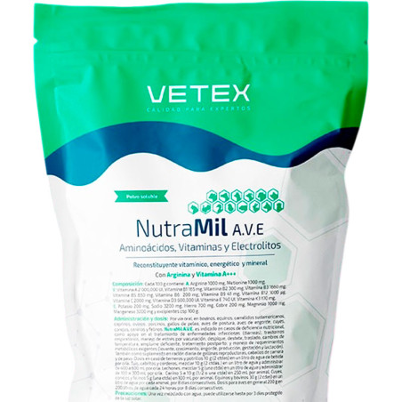  NutraMil A.V.E 1Kg Arginina Metionina Reconstituyente Vitaminico Polvo Soluble, Vetex 50.847458 NutraMil A.V.E 1Kg Arginina Met