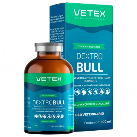  Dextrobull 500ml Complejo Vitaminico Reconstituyente Vitaminico Sol Inyectable, Vetex 30.508475 Dextrobull 500ml Complejo Vitam