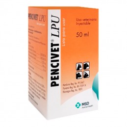  Pencivet LPU 50ml Bencilpenicilina Antibiotico Antiinflamatorio Sol Inyectable, Intervet 55.932203 Pencivet LPU 50ml Bencilpeni