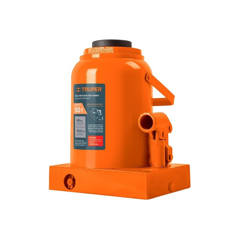  Gata de Botella 50 Toneladas, Con Tornillo de Extension, Altura Max 480 mm, GAT-50 14821 Truper 551.694915 Gata de Botella 50 T