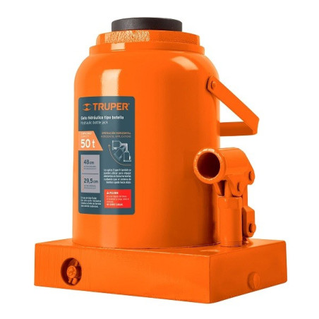  Gata de Botella 50 Toneladas, Con Tornillo de Extension, Altura Max 480 mm, GAT-50 14821 Truper 551.694915 Gata de Botella 50 T