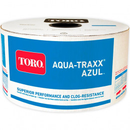 Cinta de Riego por Goteo AquaTraxx Azul 16mm, 5MIL, 0.51LPH, 10cm, 3658mts, Toro AquaTraxx Azul