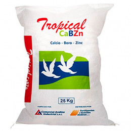 Tropical CABZN 25Kg, Calcio+Boro+Zinc, Fertilizante Solido Granulado, FSA