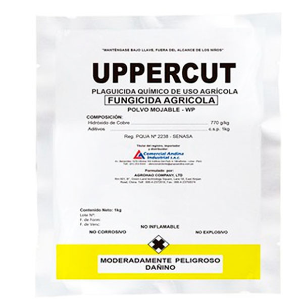 Uppercut 1Kg, Hidroxido de Cobre, Fungicida protectante curativo accion contacto, CAISAC