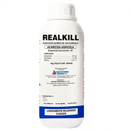 Realkill 1L, Spirodiclofen+Hexythiazox, Acaricida accion estomacal contacto, CAISAC