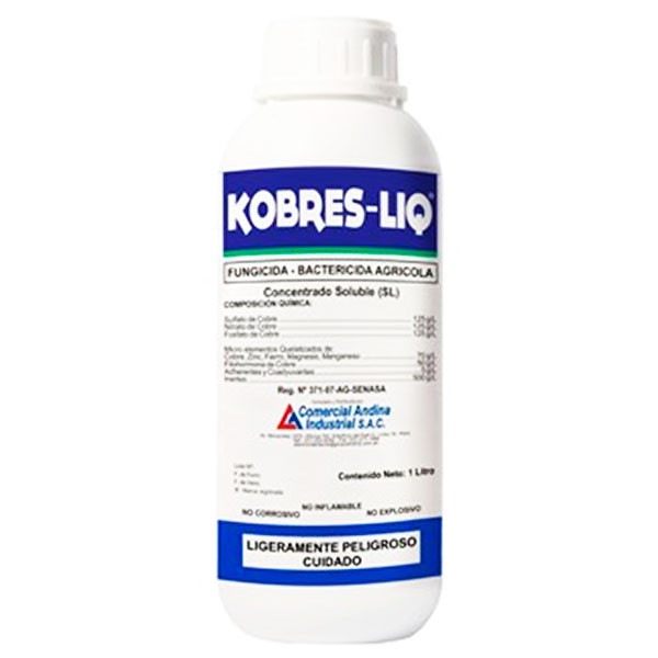 Kobres Liq 1L, Cobre Pentacuprico, Fungicida bactericida, CAISAC
