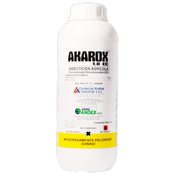 Akarox 250ml, Abamectin, Acaricida Insecticida Accion Translaminar, CAISAC