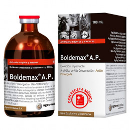 Boldemax AP 100ml, Anabolico Accion Prolongada, Agrovet