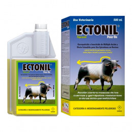 Ectonil Pour On 500ml, Garrapaticida Insecticida Amplio espectro Uso Topico, Agrovet