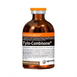 Tylo-Combisone 50ml, Antibiotico Antiinflamatorio Antihistaminico Inyectable, Agrovet