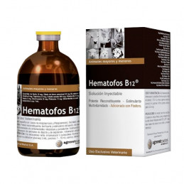 Hematofos B12 500ml, Estimulante multivitaminico Inyectable, Agrovet
