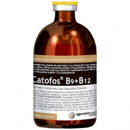 Catofos B9+B12 50ml, Suplemento Fosforo organico Inyectable, Agrovet