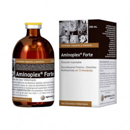 Aminoplex Forte 250ml, Aminoacidos en alta concentracion Inyectable, Agrovet