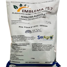 Emblema 75.7 1Kg, Herbicida Glifosato Sal de Amonio Granulos Solubles Sistemico No Selectivo, SICompany